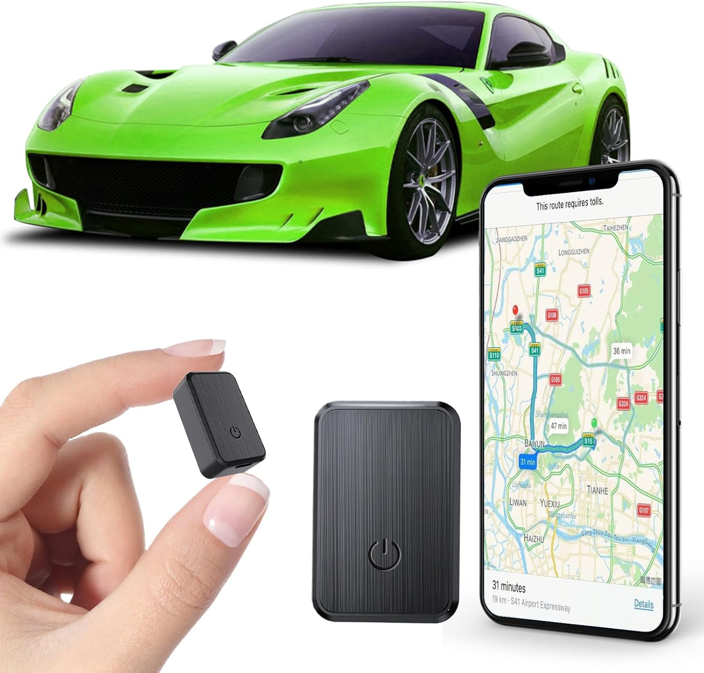 Mini GPS Tracker for Vehicles - Real Time Magnetic Device