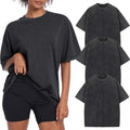 Womens Vintage Oversized T Shirts Acid Washed Baggy Cotton Tee are