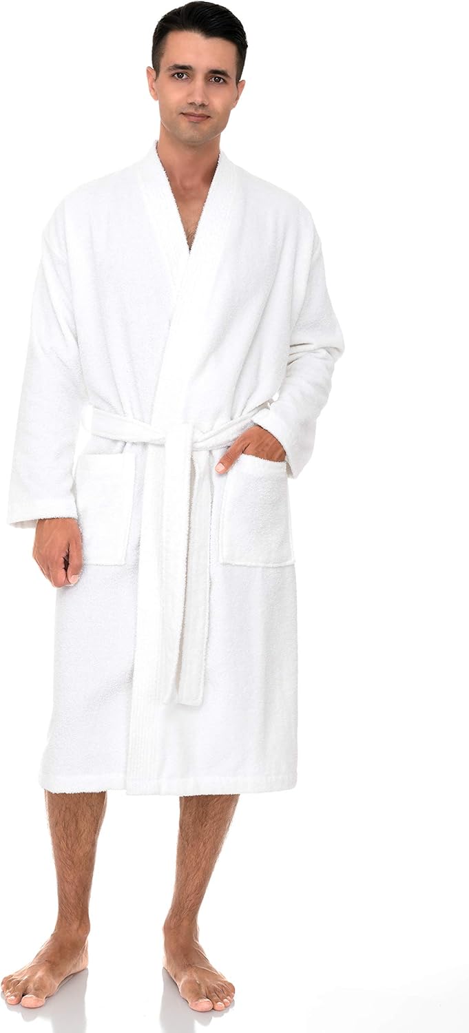 Soft Cotton Terry Cloth Bathrobe for Men - Comfortable Robe