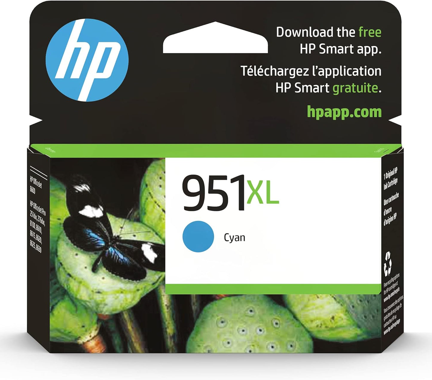 HP 951XL Cyan High-yield Ink Cartridge for OfficeJet Printers