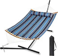 HENG FENG Outdoor Hammock with Stand Included - Double Curved Bamboo