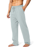 Pudolla Men's Cotton Yoga Sweatpants Athletic Lounge Pants - Soft