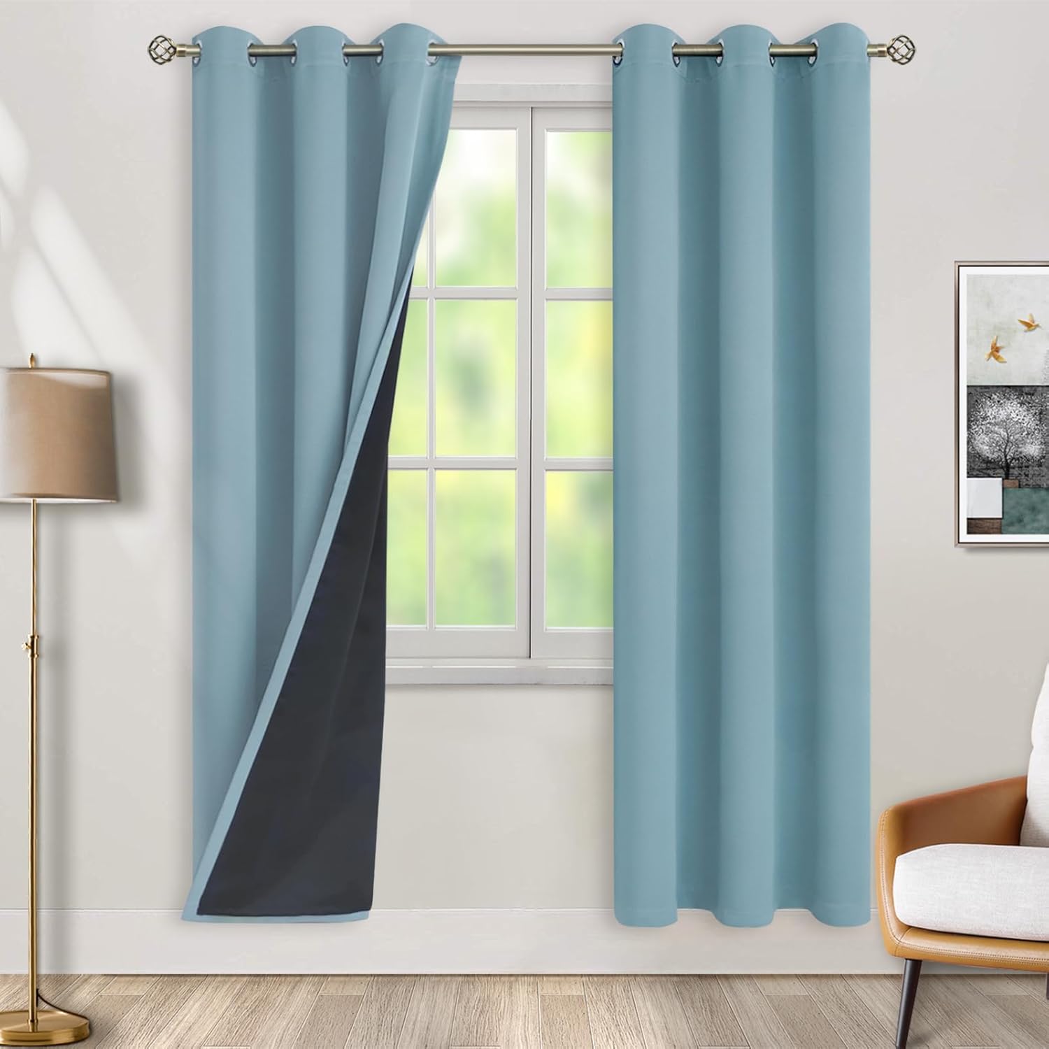 BGment Thermal Insulated Blackout Curtains for Bedroom 42x84