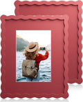 8X10 Wavy Picture Frame with Mat for 5x7 Photos, 2 Pack