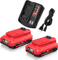2Pack 20V 3.5Ah Replacement for Craftsman 20V Battery - Fast Charger