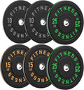 2 Inch Bumper Plates 10-500lbs Set with Color Rings - Low Bounce