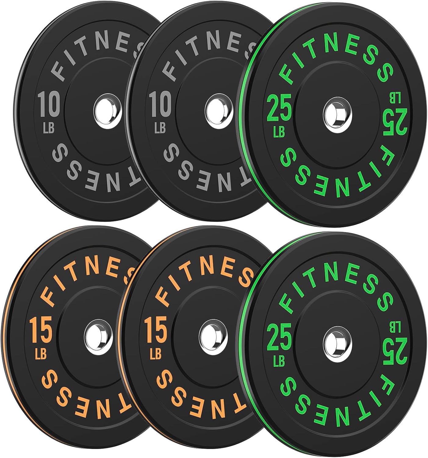 2 Inch Bumper Plates Set for Home Gym Strength Training