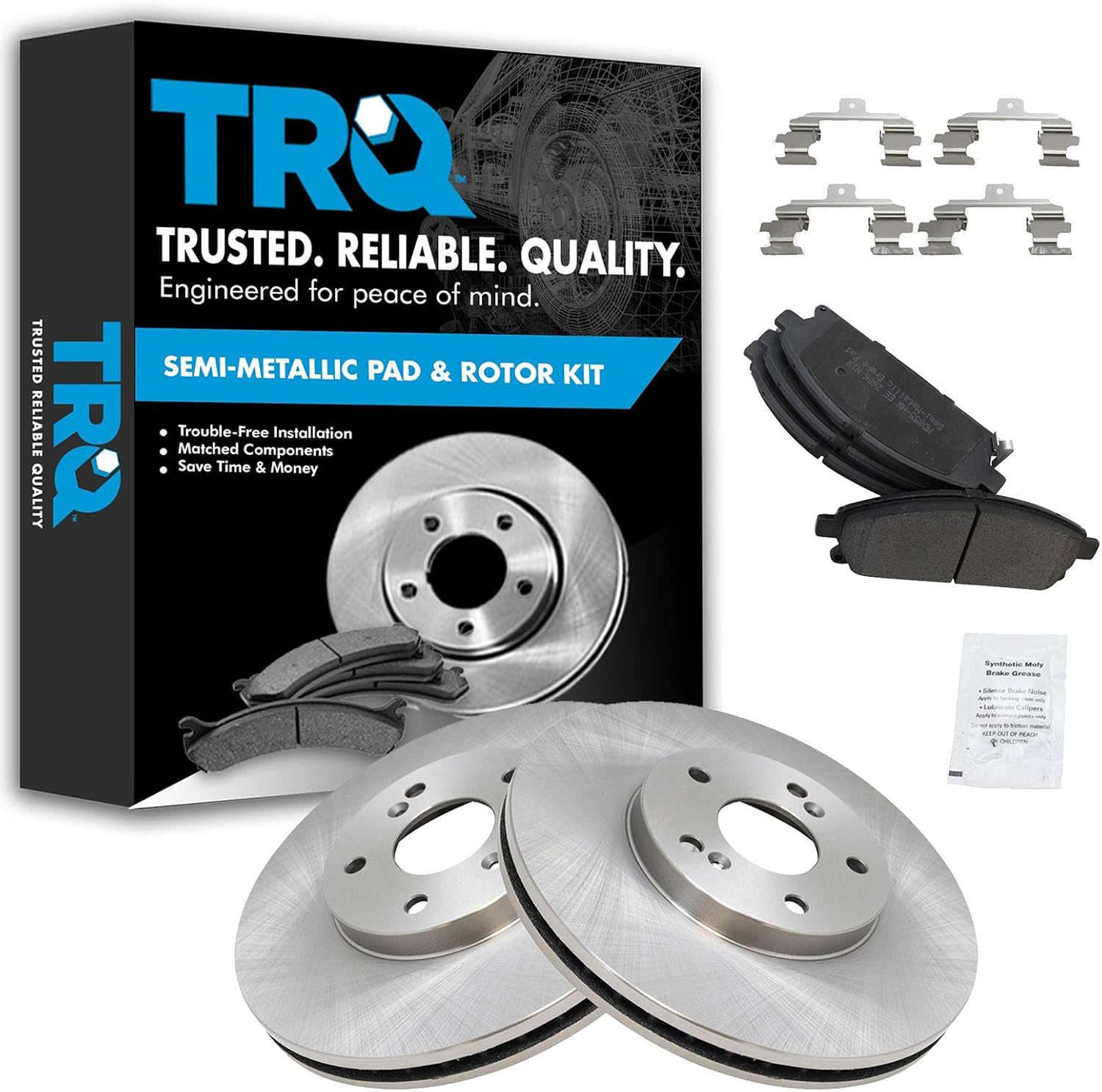 TRQ Front Brake Pad & Rotor Kit for 2003-2006 Acura MDX