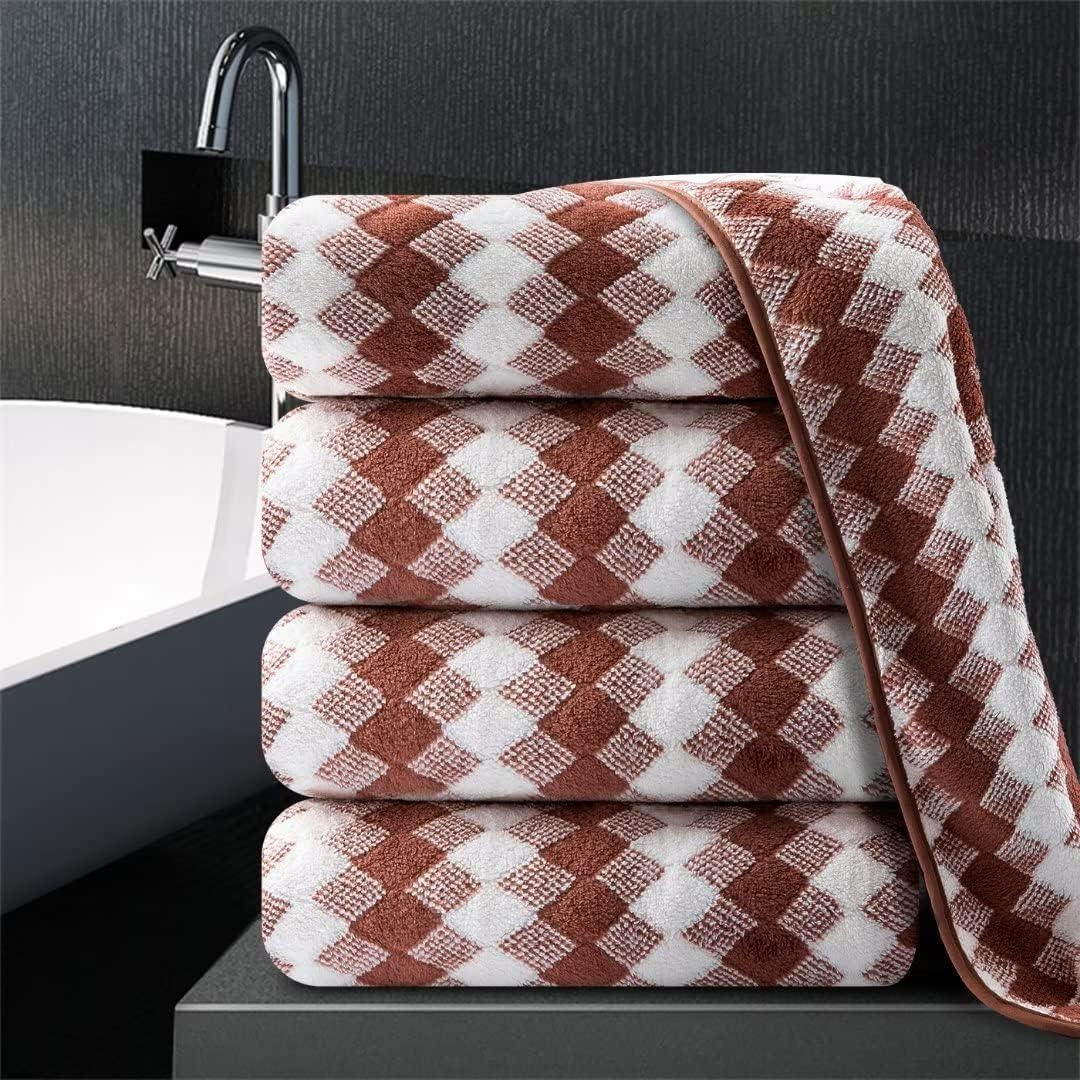 Extra Large Bath Towel Set 4 Pack - Ultra Soft Microfiber Towels