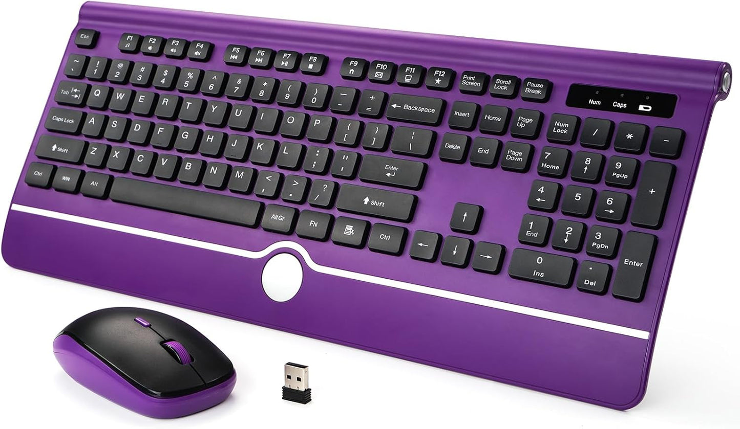 Silent 2.4G Wireless Keyboard Combo for Windows by KOPJIPPOM