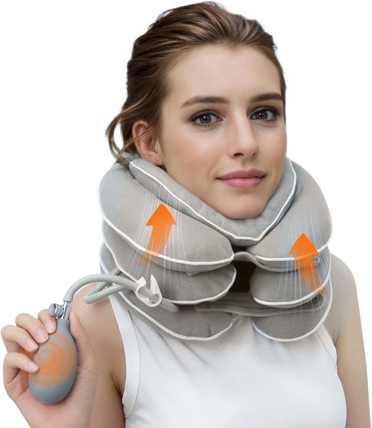 Neck Stretcher with Adjustable Inflatable Cervical Brace for Relief
