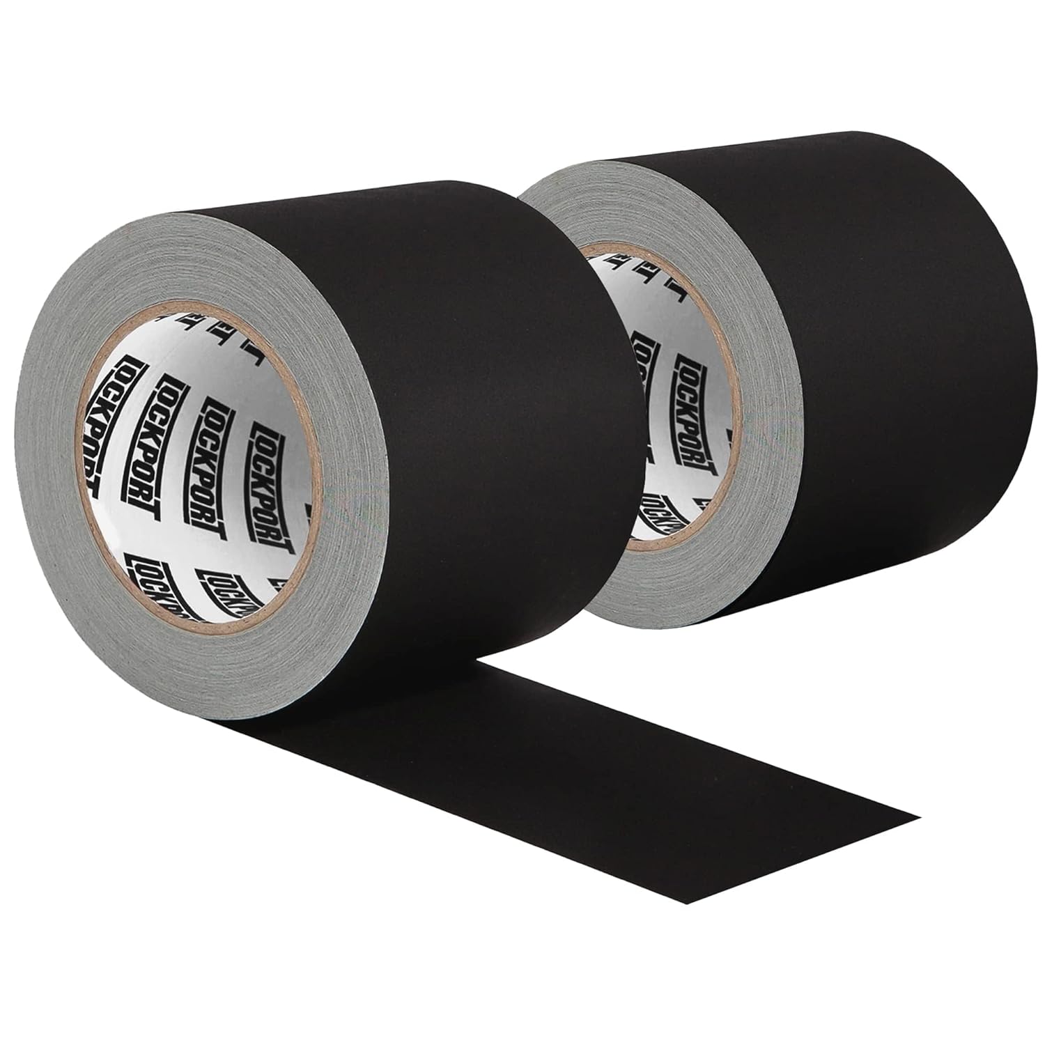 Lockport Black Gaffers Tape - No Residue, Water Resistant, Easy Tear
