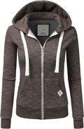 DOUBLJU Lightweight Thin Zip-Up Hoodie Jacket for Women - Casual