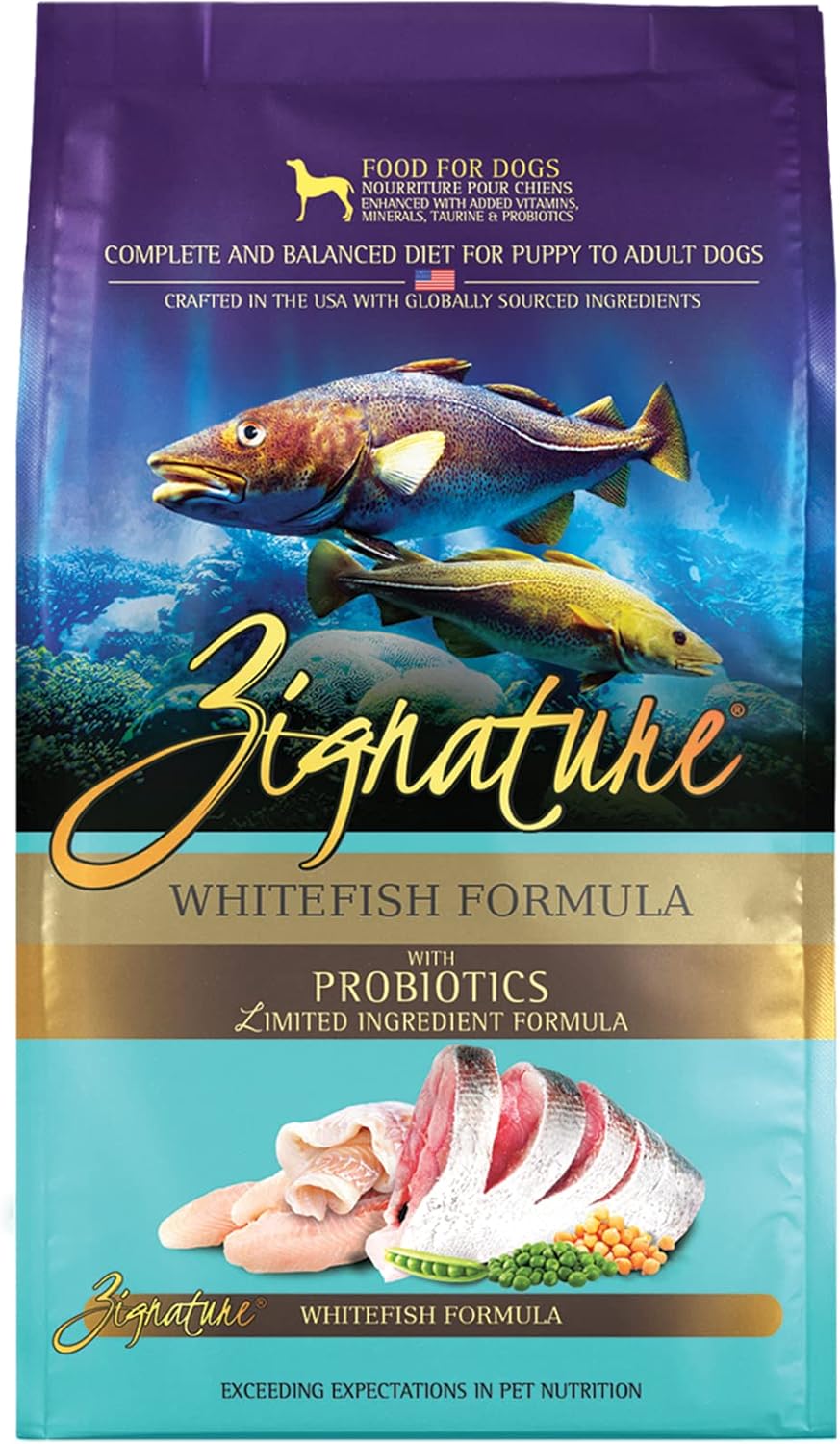 Zignature Whitefish Limited Ingredient Dry Dog Food 25lb Review