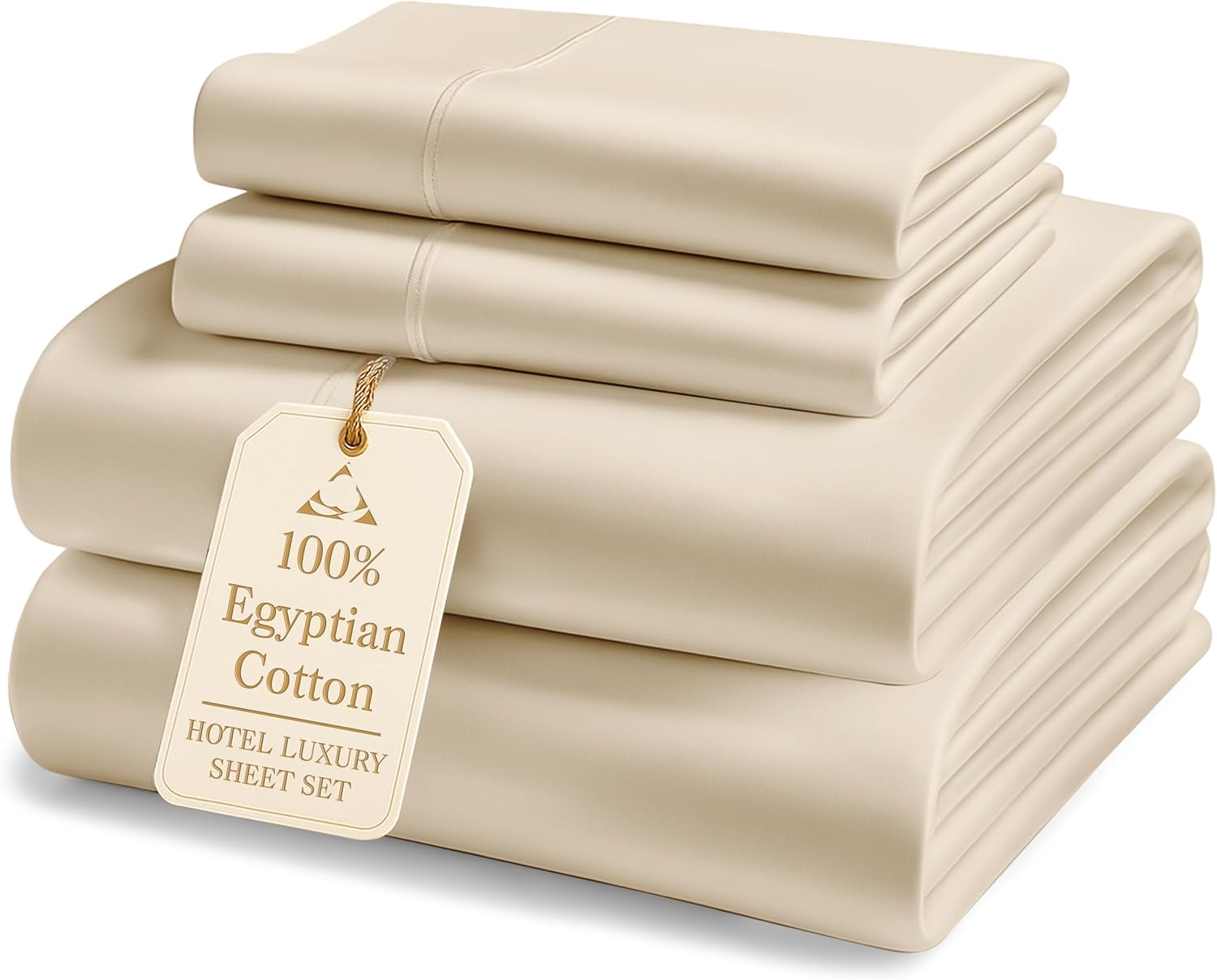 Luxurious 100% Egyptian Cotton Full Size Bed Sheets Set