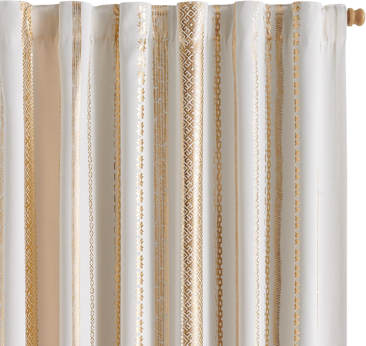 Boho Blackout Curtains 63 Inches Long for Bedroom Decor