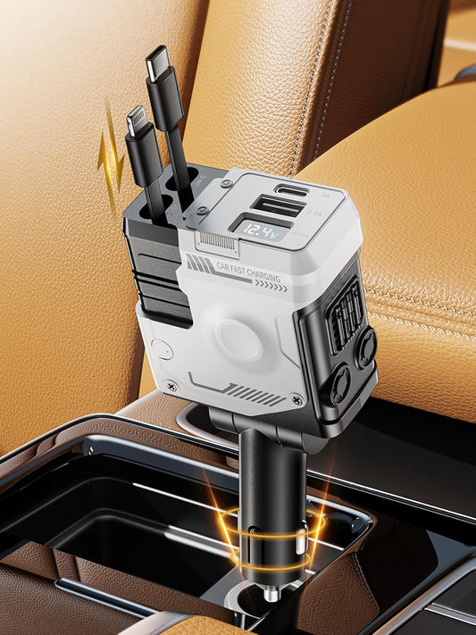 66W 4-in-1 Fast Car Charger - iPhone & Android