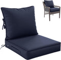 Premium Outdoor Seat Cushion Set 22 x 24 x 4 in - Waterproof Comfort