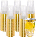 Elegant Gold Rimmed Plastic Cups for Parties and Weddings