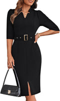 GRACE KARIN Women's Work Dress V Neck 3/4 Sleeve - Office Classic