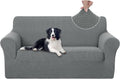 Grey Oversized Stretch Loveseat Couch Cover - Pet Friendly Fit