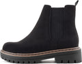 Soda Pilot Women Lug Sole Low Heel Chelsea Bootie - Trendy Comfort