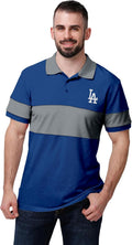 FOCO MLB Men's Dodgers Team Color Performance Cotton Polo