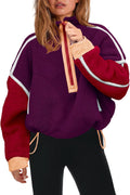Panadila Womens Half Zip Sherpa Fleece Pullover - Cozy Oversized Our