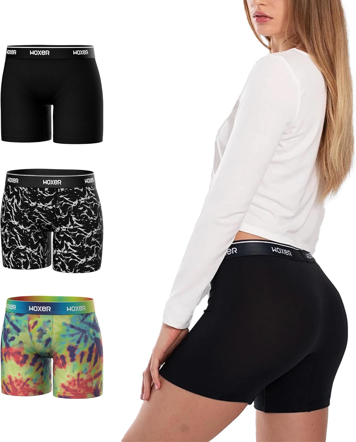 Woxer Womens Boxers - Baller 5in Boy Shorts Underwear for Women