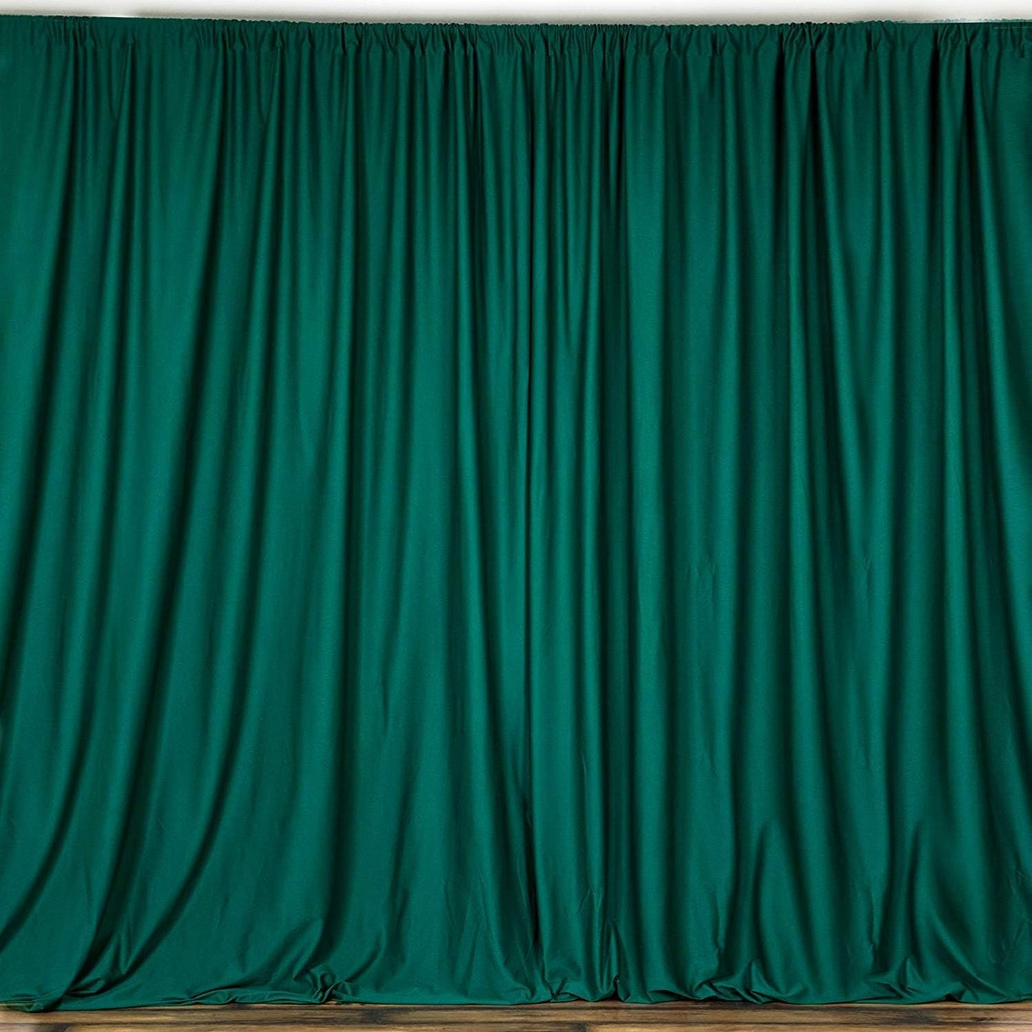 10 Ft Wide by 9 Ft High Hunter Green Polyester Backdrop Drape