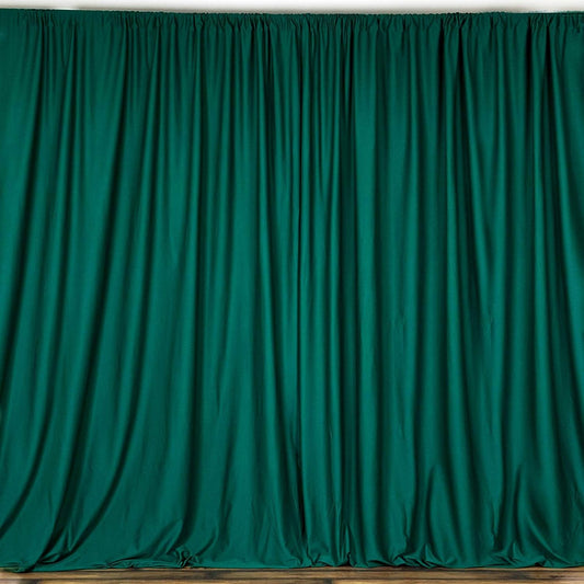 10 Ft Wide by 9 Ft High Hunter Green Polyester Backdrop Drape