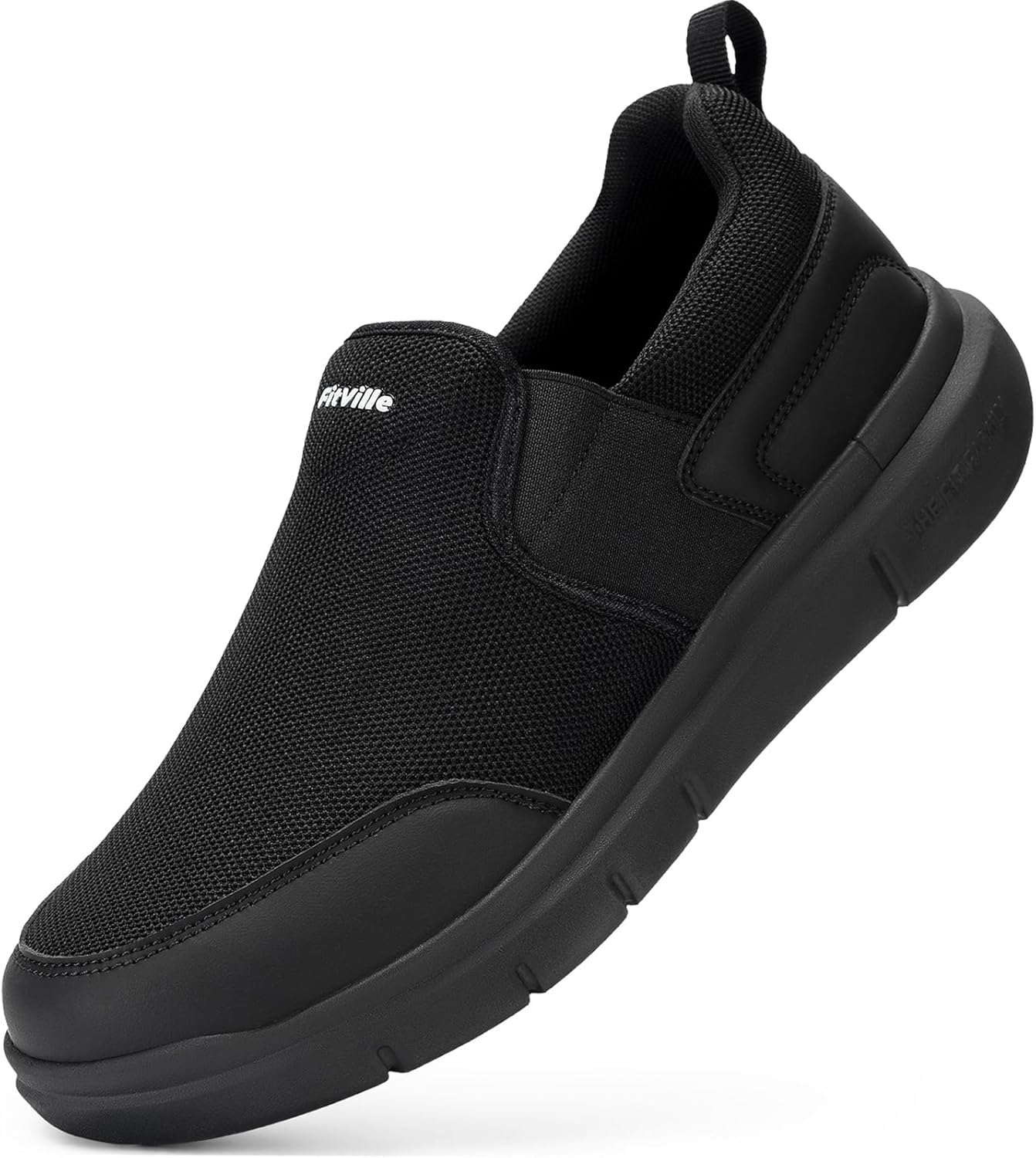 FitVille Men's Extra Wide Slip on Walking Shoes for All-Day Comfort