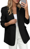 Blazers for Women Business Casual Open Front Suit Jacket (Style Y8RH)
