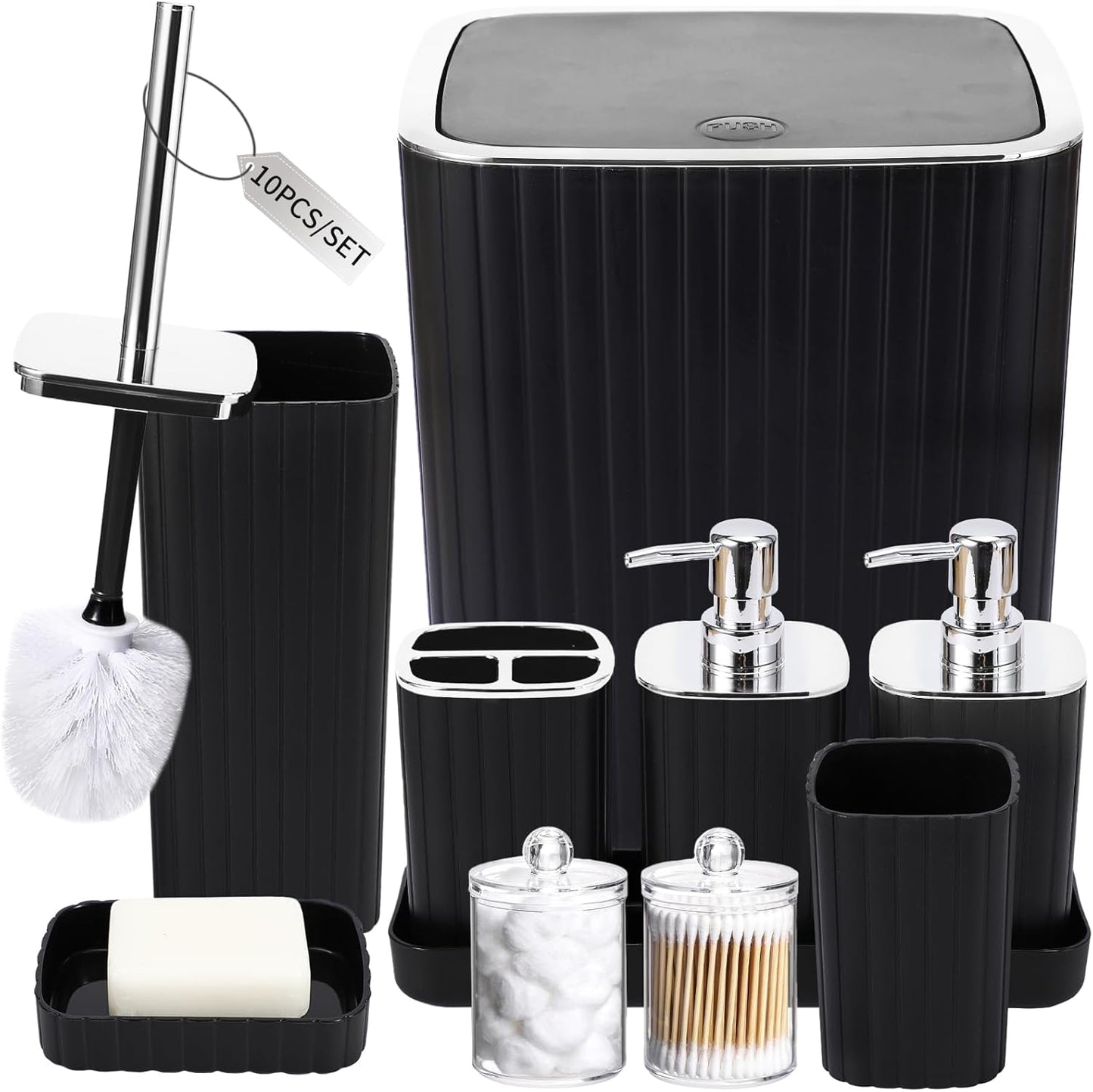 10PC Bathroom Accessories Set - Gorgeous Bathroom Set for Home