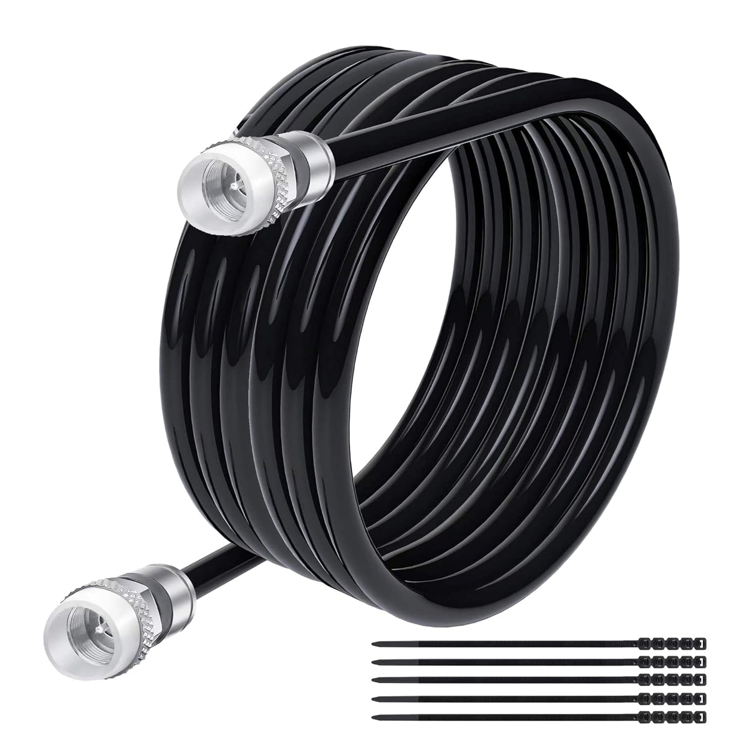 Elecan RG6 Coaxial Cable 200 Feet for Indoor and Outdoor Use