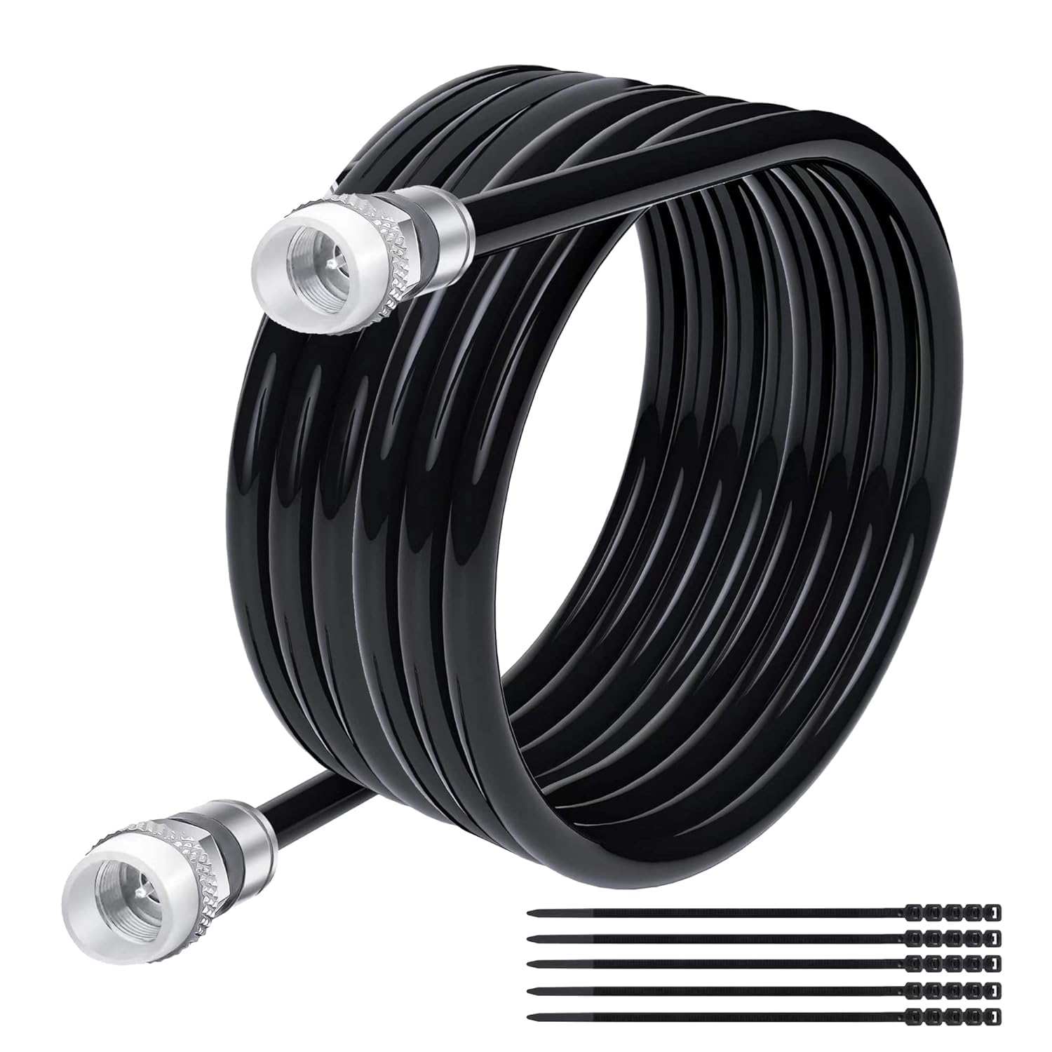 Elecan RG6 Coaxial Cable 200 Feet for Indoor and Outdoor Use