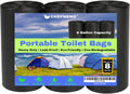 Portable Camping Toilet Waste Bags 60 Bags 3 Rolls - Heavy Duty Liners