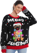 HSCTEK Light Up Women Knitted Christmas Sweater - Festive LED Party
