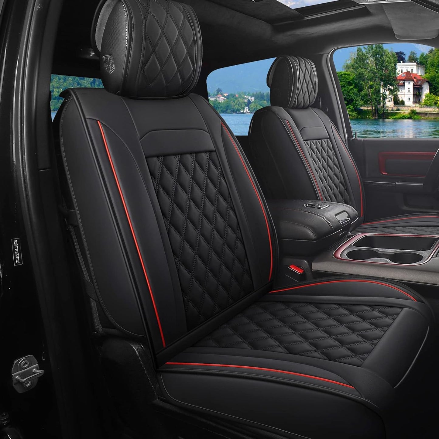 JOJOBAY Car Seat Covers for Dodge Ram 2009-2025, Waterproof