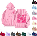 Pink Palm Print Hoodie for Women