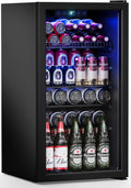 Beverage Refrigerator Cooler 120 Cans Freestanding Mini Fridge - Quiet