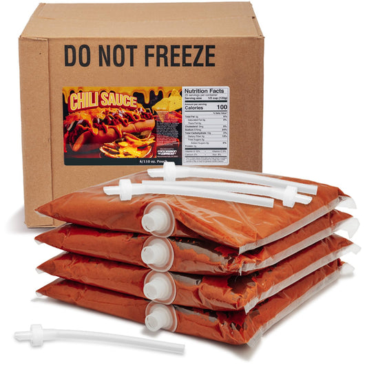 El Nacho Grande Style Bagged Chili for Dispensers - 4 Bags