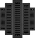 Montezuma Decorative Floor Register 2.25 x 12 in - Classic Black