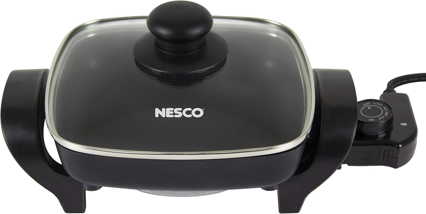 NESCO Electric Skillet for Frying, Grilling, and Sauteing