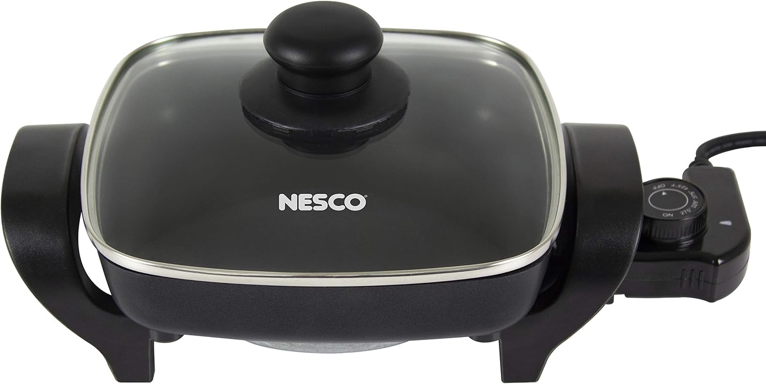 NESCO Electric Skillet for Frying, Grilling, and Sauteing