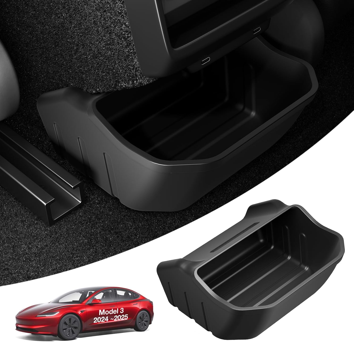 Wigoo 2025 Upgrade Tesla Model 3 Highland Rear Console Organizer