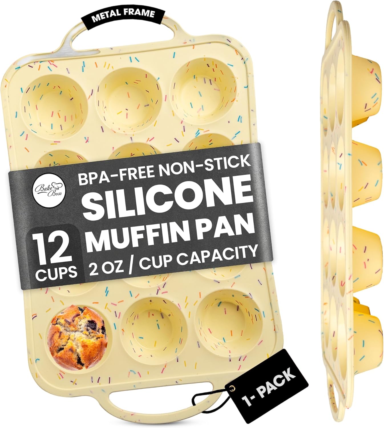 Silicone Mini Muffin Pan 12 Count for Easy Baking and Treats