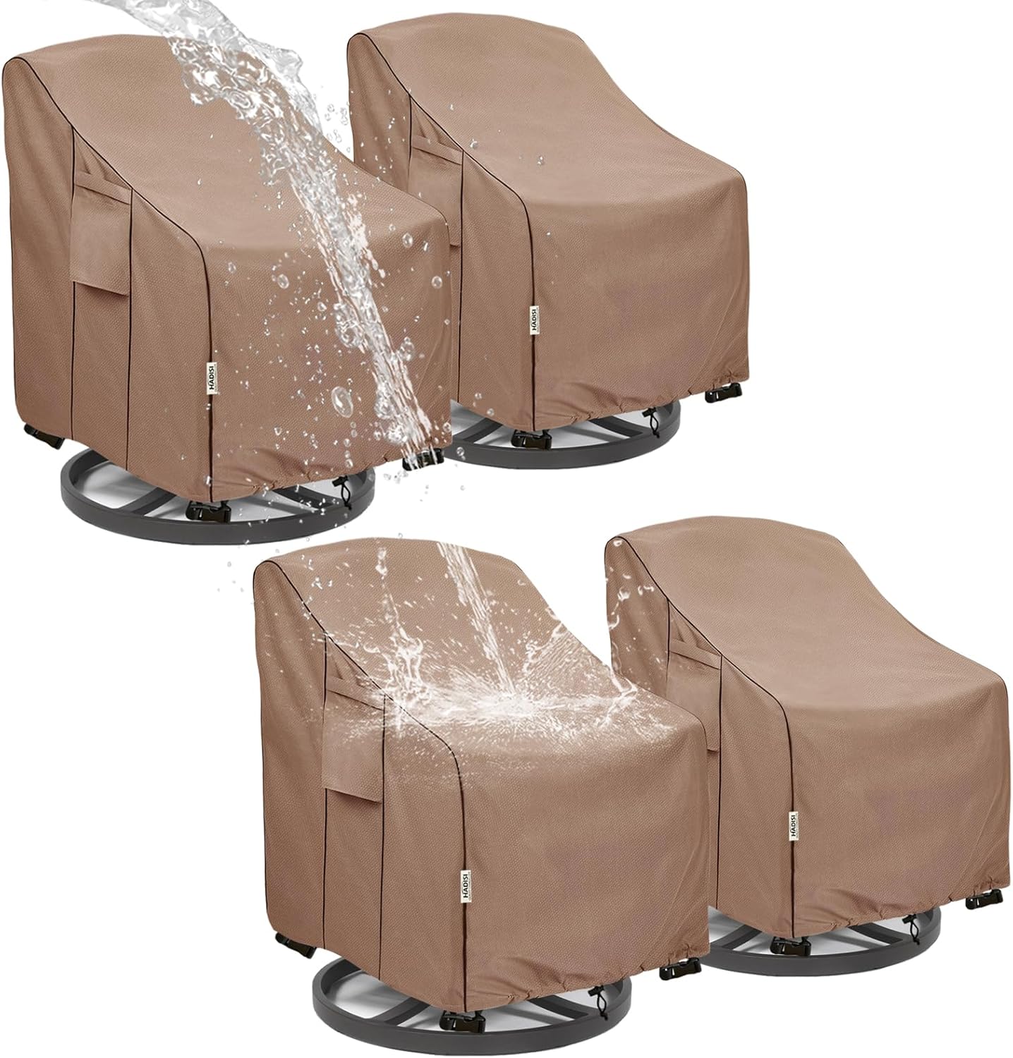 Patio Swivel Chair Covers 4 Pack for All-Weather Protection