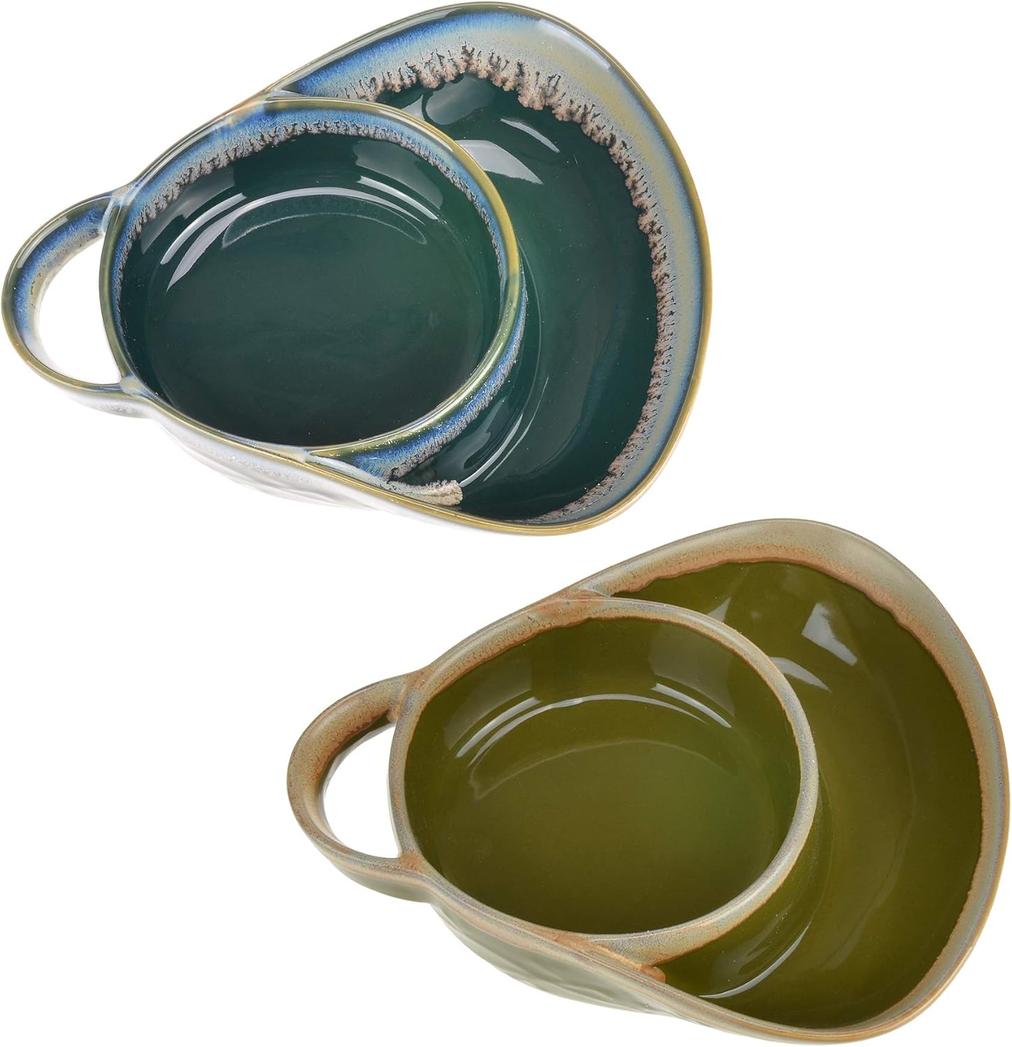 Stoneware Soup & Side Bowls Set of 2 for Convenient Dining