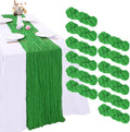 Green Cheesecloth Table Runner 10ft 12 Pack - Boho Gauze Wedding Decor